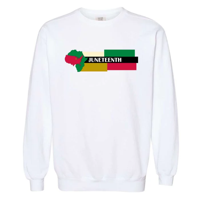 Juneteenth Day Map Garment-Dyed Sweatshirt