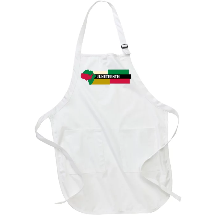 Juneteenth Day Map Full-Length Apron With Pocket