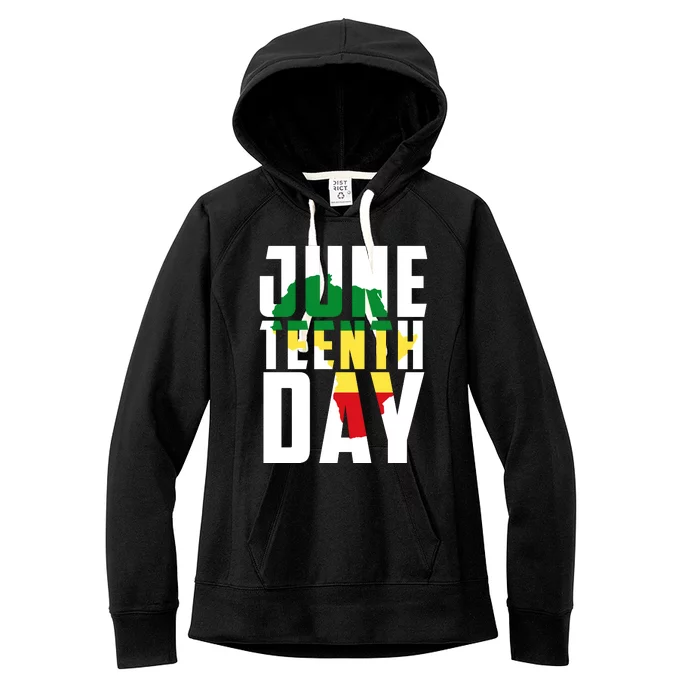 Juneteenth Day Map Women's Fleece Hoodie