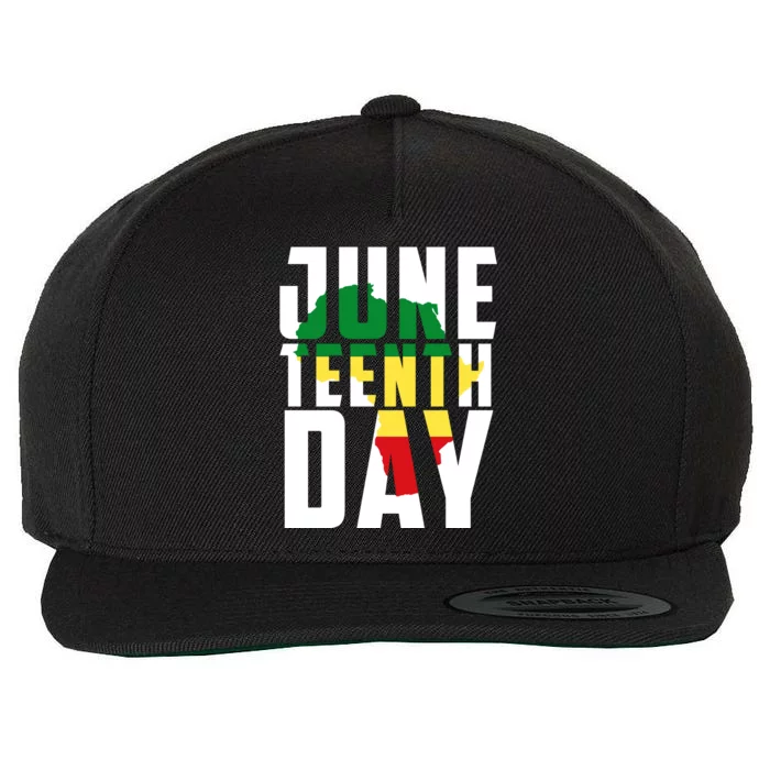 Juneteenth Day Map Wool Snapback Cap