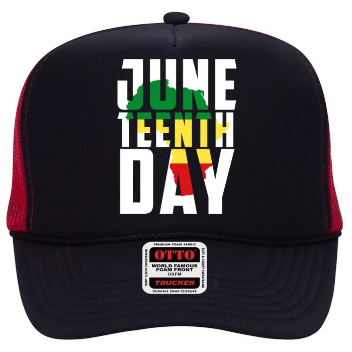 Juneteenth Day Map High Crown Mesh Trucker Hat