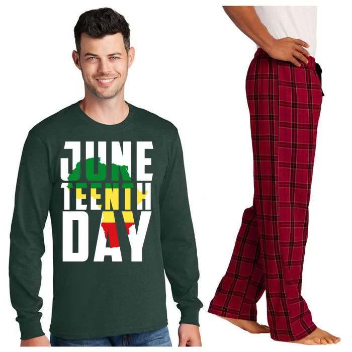 Juneteenth Day Map Long Sleeve Pajama Set