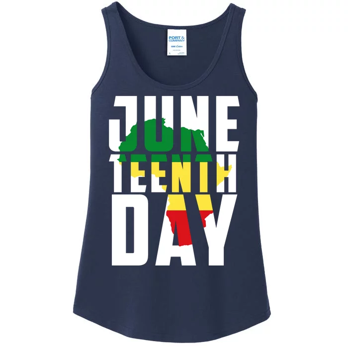 Juneteenth Day Map Ladies Essential Tank