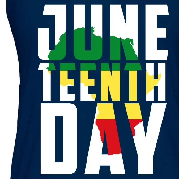 Juneteenth Day Map Ladies Essential Flowy Tank