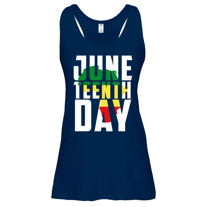 Juneteenth Day Map Ladies Essential Flowy Tank