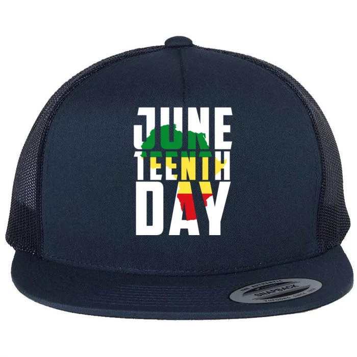 Juneteenth Day Map Flat Bill Trucker Hat