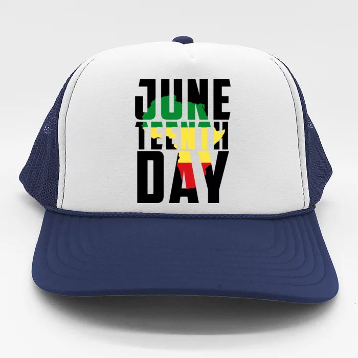 Juneteenth Day Map Trucker Hat