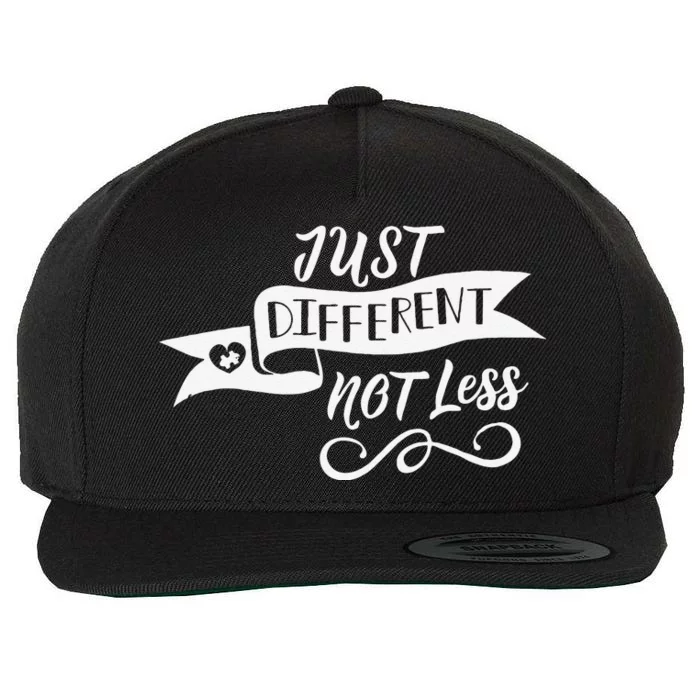 'Just Different, Not Less' Autism Awareness Wool Snapback Cap