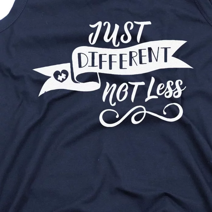 'Just Different, Not Less' Autism Awareness Tank Top