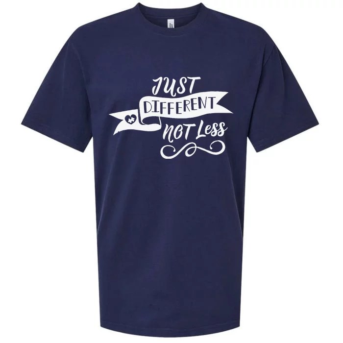 'Just Different, Not Less' Autism Awareness Sueded Cloud Jersey T-Shirt