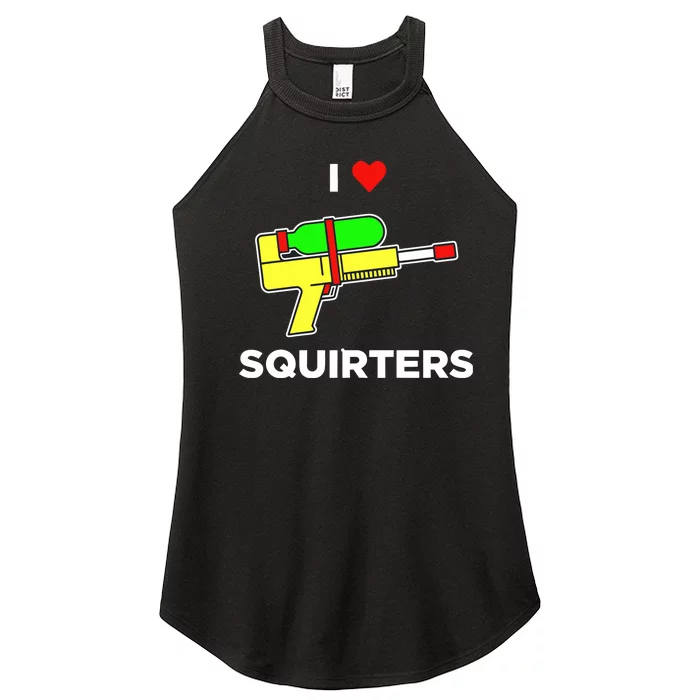 Justin Danger Nunley I Love Squirters Women’s Perfect Tri Rocker Tank