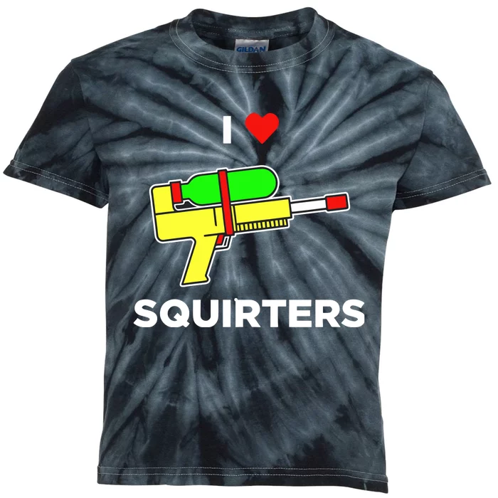 Justin Danger Nunley I Love Squirters Kids Tie-Dye T-Shirt