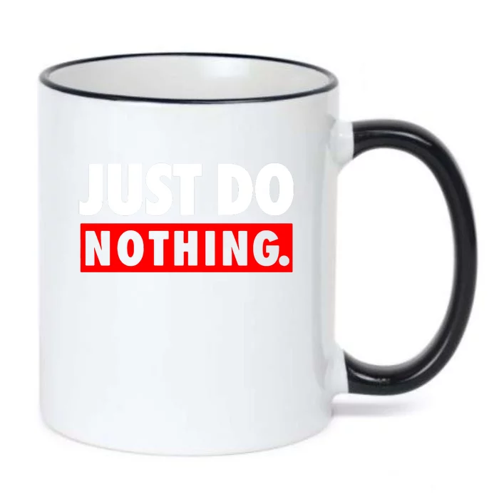 Just Do Nothing Black Color Changing Mug