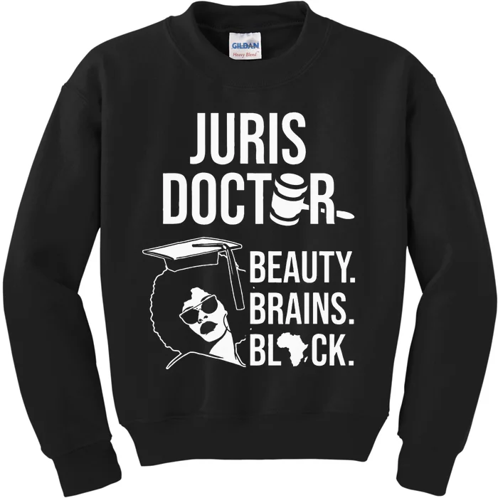 Juris Doctor of Jurisprudence Black Law School Graduation Kids Sweatshirt