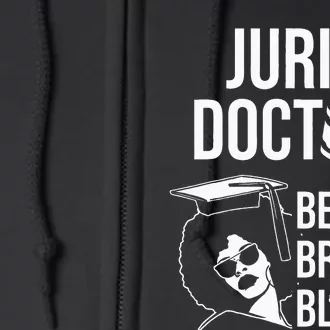 Juris Doctor of Jurisprudence Black Law School Graduation Full Zip Hoodie