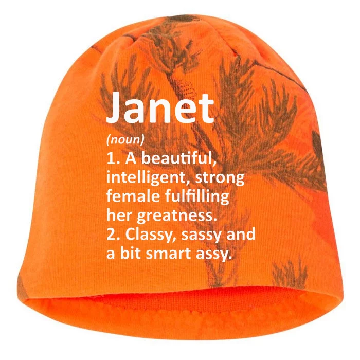 Janet Definition Personalized Name Funny Christmas Gift Kati - Camo Knit Beanie