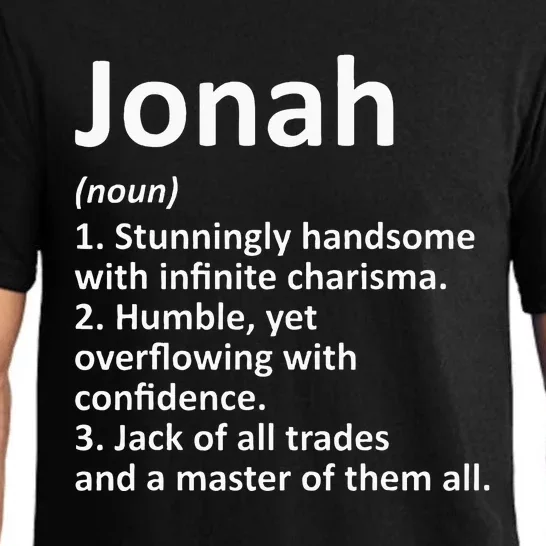 Jonah Definition Personalized Name Funny Birthday Gift Idea Pajama Set