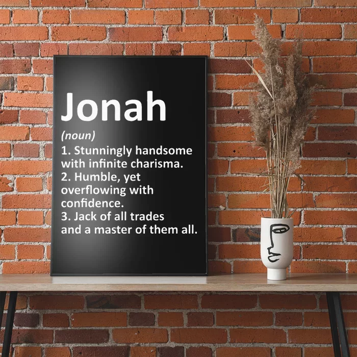 Jonah Definition Personalized Name Funny Birthday Gift Idea Poster