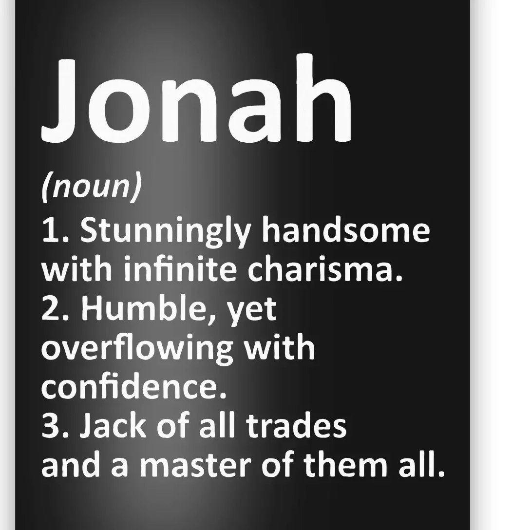 Jonah Definition Personalized Name Funny Birthday Gift Idea Poster