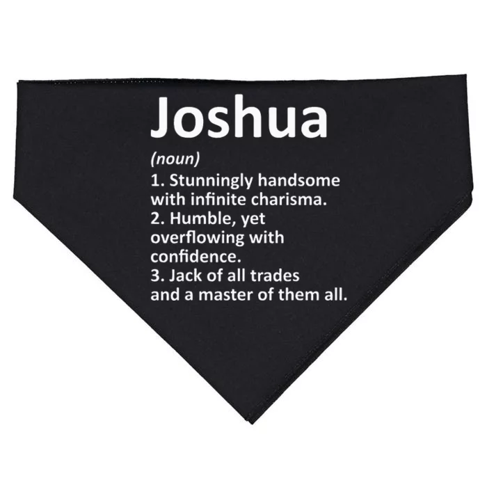 Joshua Definition Personalized Name Funny Birthday Gift Idea USA-Made Doggie Bandana