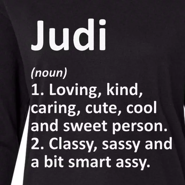 JUDI Definition Personalized Name Funny Birthday Idea Womens Cotton Relaxed Long Sleeve T-Shirt