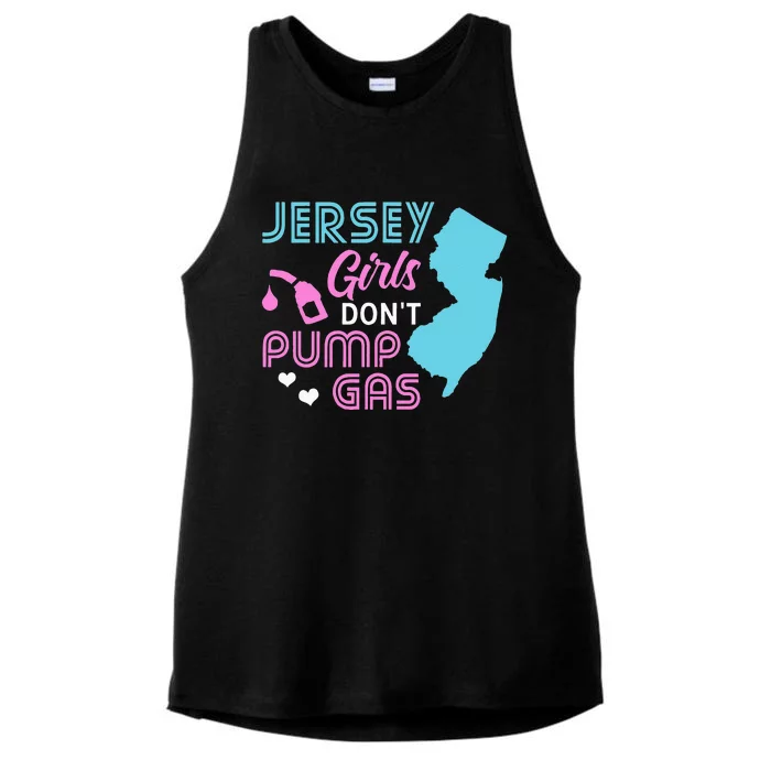 Jersey Dont Pump Gas State Outline Ladies Tri-Blend Wicking Tank