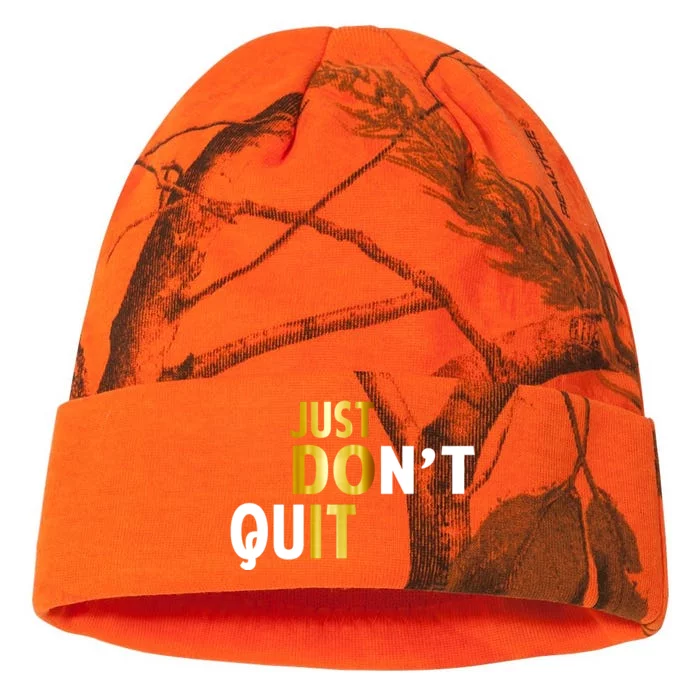 Just Don't Quit Encouraging Kati - 12in Camo Beanie