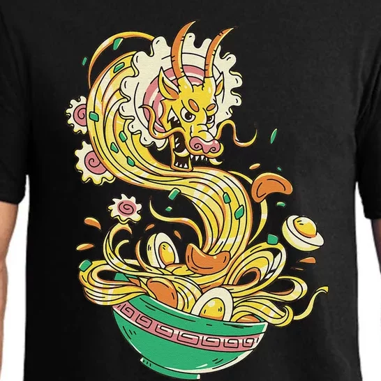 Japanese Dishes Ra Noodles Egg Ramentic Dragon Pajama Set