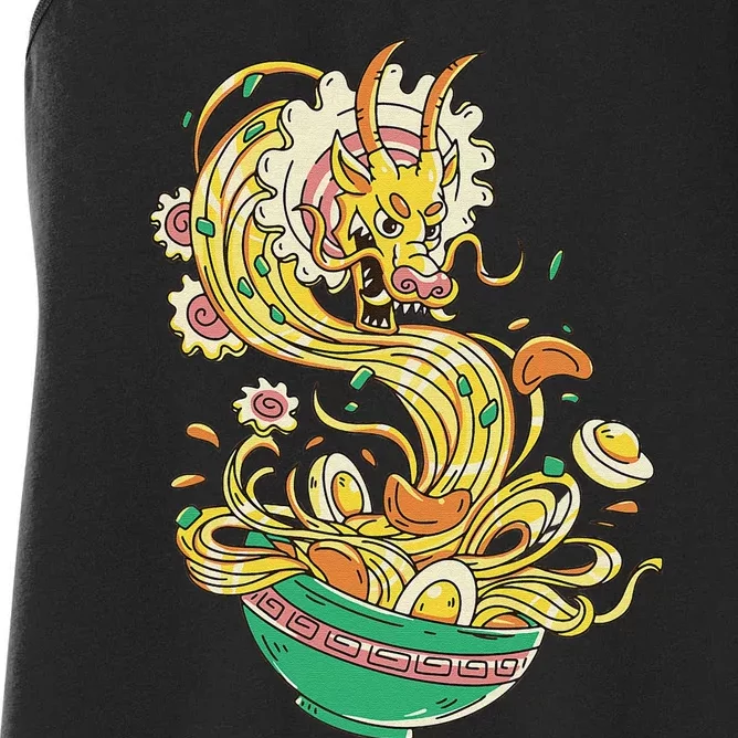 Japanese Dishes Ra Noodles Egg Ramentic Dragon Women's Racerback Tank