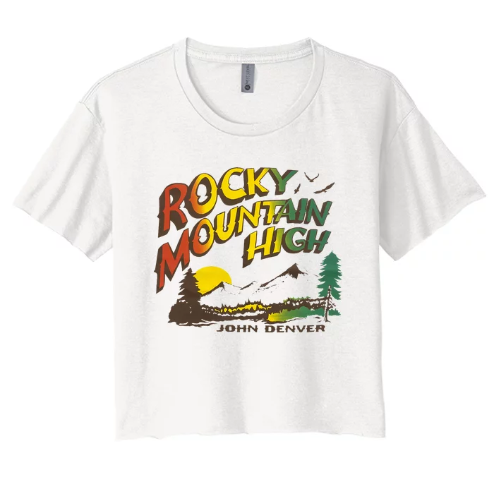 John Denver Rocky Mountain High Women's Crop Top Tee