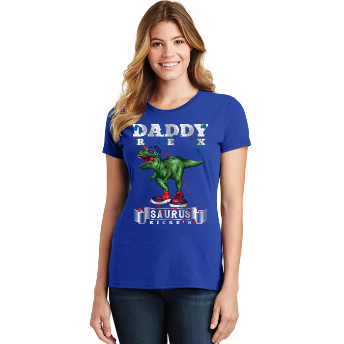 Jurasskicked Daddy Saurus Rex Kicke´n Cool Daddysaurus Rex Gift Women's T-Shirt