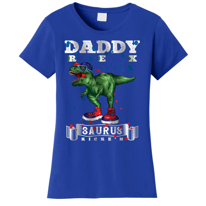 Jurasskicked Daddy Saurus Rex Kicke´n Cool Daddysaurus Rex Gift Women's T-Shirt