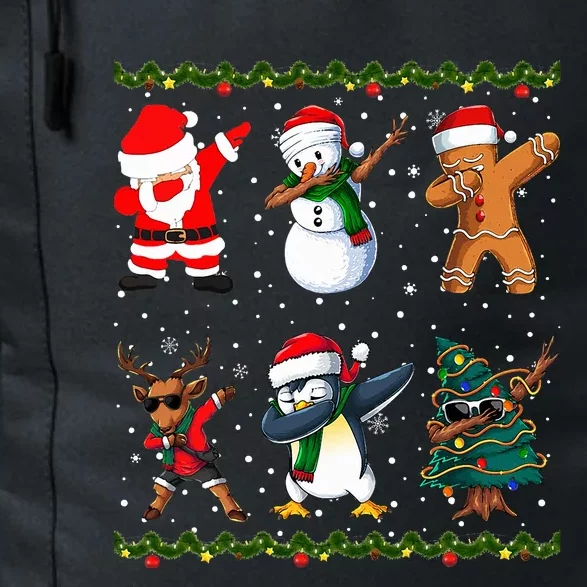 Jolly Dabbing Santa Festive Friends A Merry Christmas Squad Daily Commute Backpack