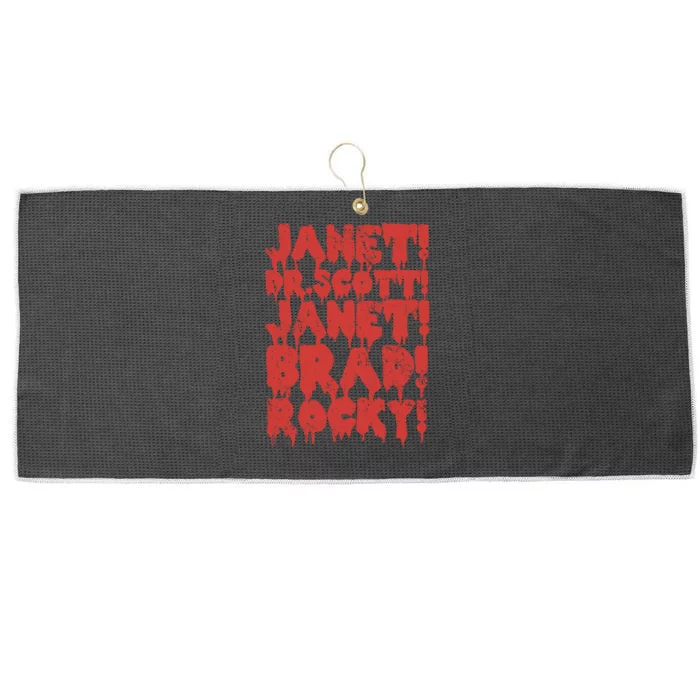 Janet Dr Scott Janet Brad Rocky Horrror Show Halloween Large Microfiber Waffle Golf Towel