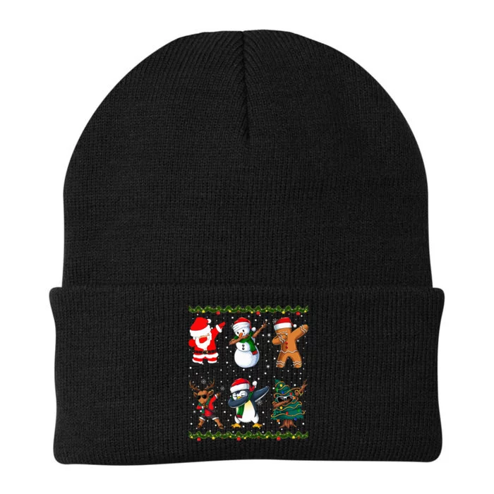 Jolly Dabbing Santa Festive Friends A Merry Squad Knit Cap Winter Beanie