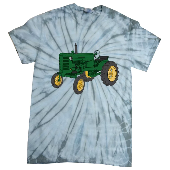 John Deere Styled M Green Tractor Tie-Dye T-Shirt