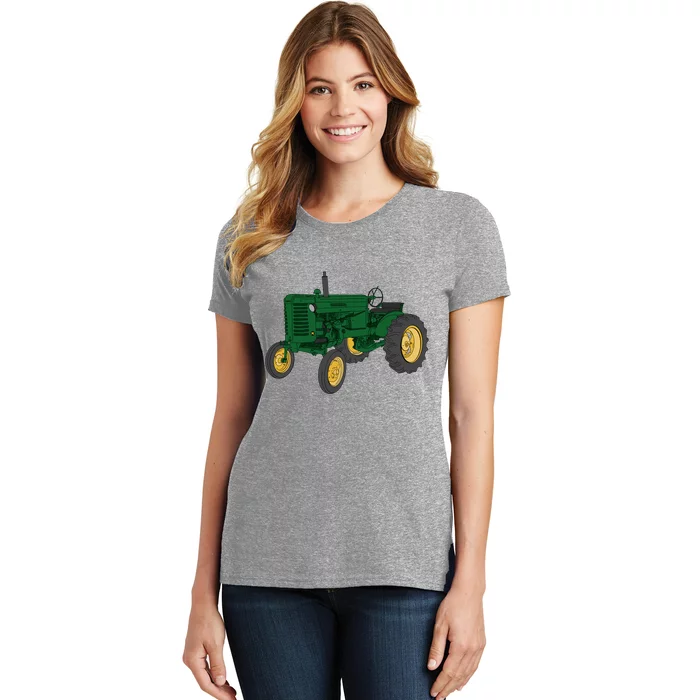 John Deere Styled M Green Tractor Women's T-Shirt