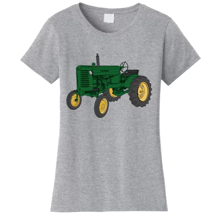 John Deere Styled M Green Tractor Women's T-Shirt