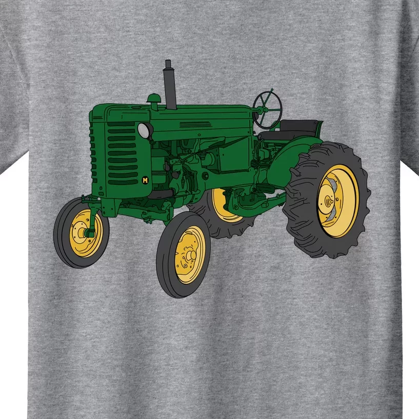 John Deere Styled M Green Tractor Kids T-Shirt