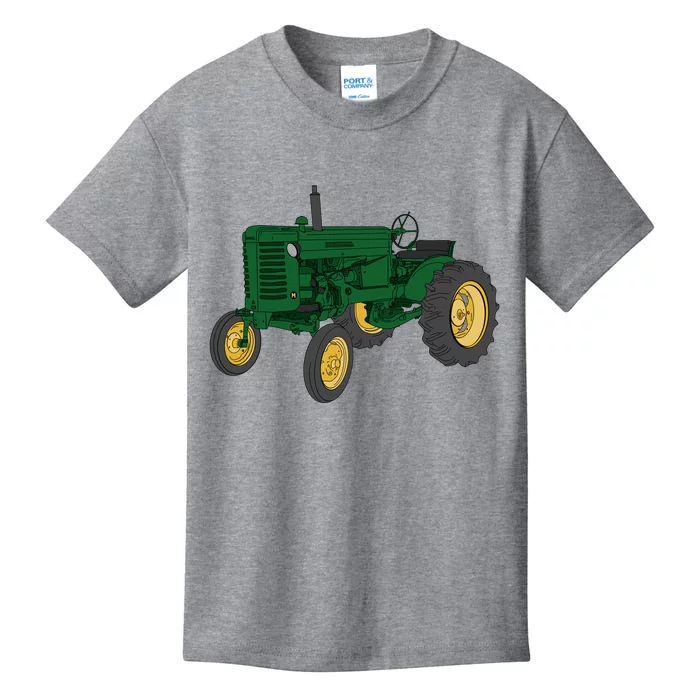 John Deere Styled M Green Tractor Kids T-Shirt