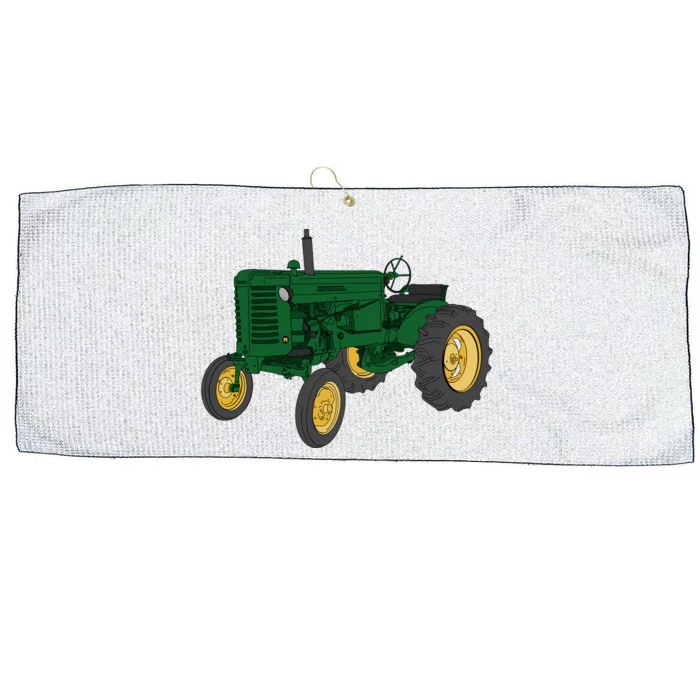 John Deere Styled M Green Tractor Large Microfiber Waffle Golf Towel