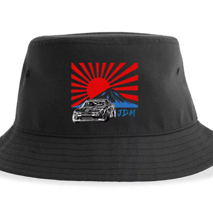 JDM Drift Sunburst Sustainable Bucket Hat