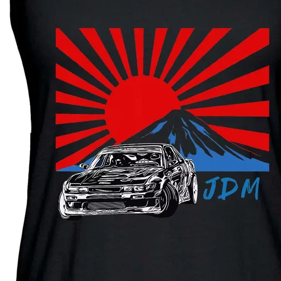 JDM Drift Sunburst Ladies Essential Flowy Tank