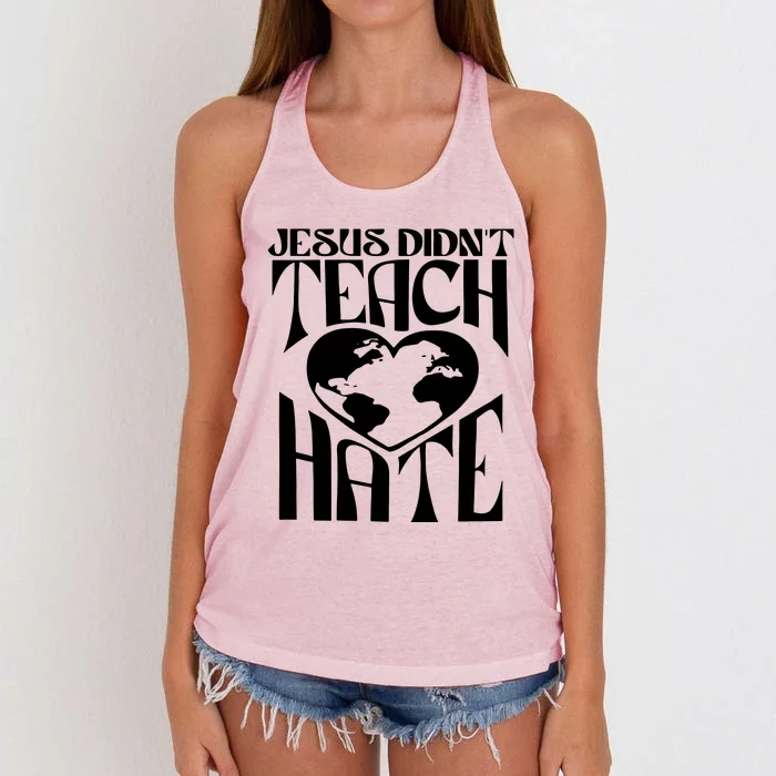 Jesus Didnt Teach Hate Women's Knotted Racerback Tank