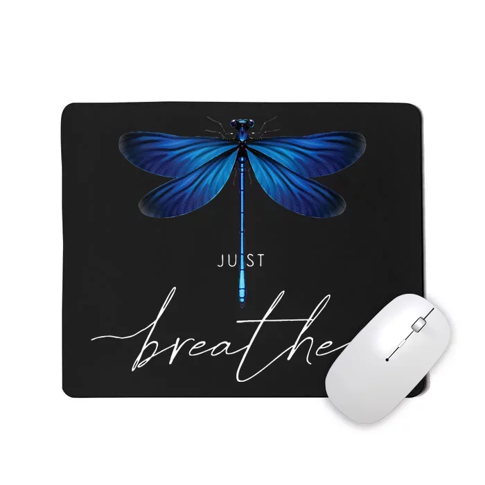 Just Dragonfly Tattoodesign Summer Breathe Meditation Yoga Mousepad