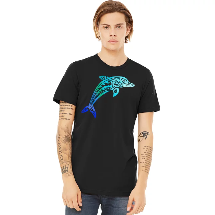 Jumping Dolphin Tribal Premium T-Shirt