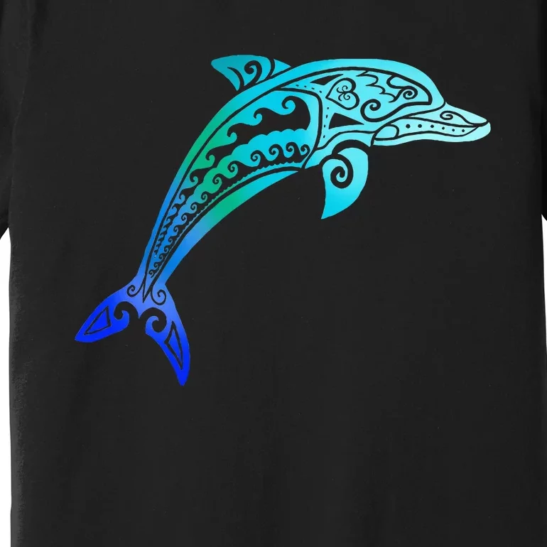 Jumping Dolphin Tribal Premium T-Shirt