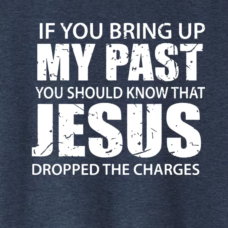 Jesus Dropped The Charges Christian Gold Women's Crop Top Tee