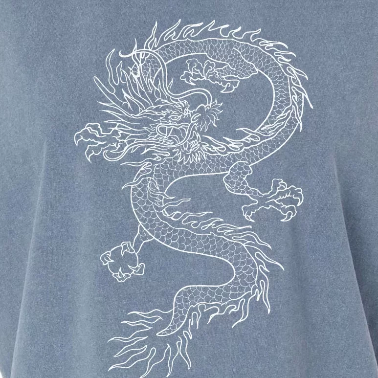 Japan Dragon Tattoo Drawing Traditional Japanese Garment-Dyed Women's Muscle Tee