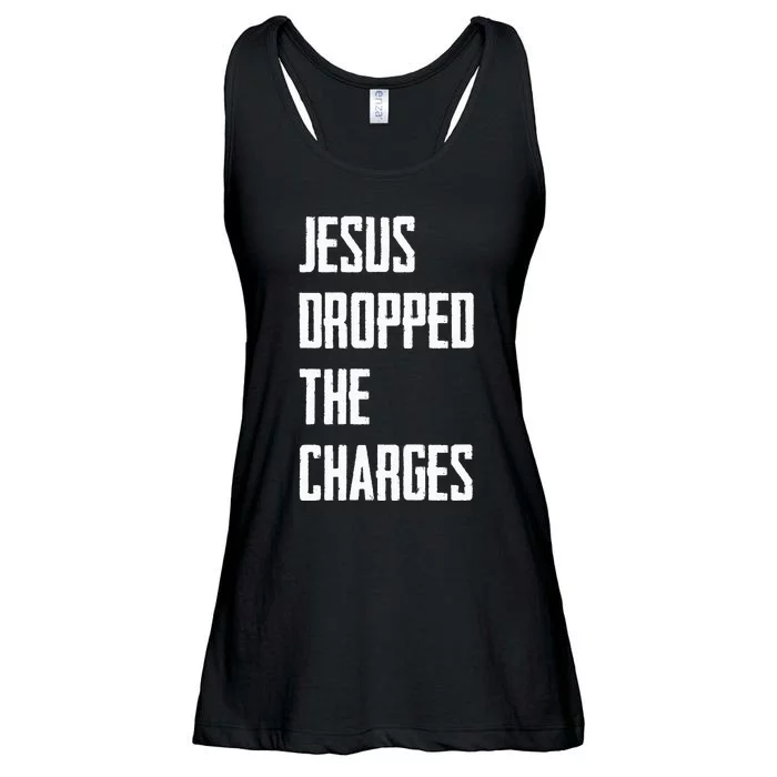 Jesus Dropped The Charges Ladies Essential Flowy Tank